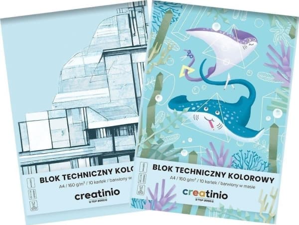 Tekninen värilohko A4/10K Creatinio (20 kpl) EDUKAMP