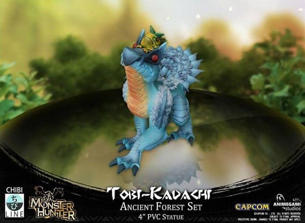 Miniatyrfigur - Monster hunter miniatyrkaraktär - AGS-CAPMHFTK - PVC figur (Tobi-Kadachi), , Blå, 4 tum