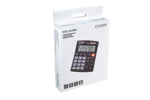 Eleven Eleven Calculator SDC812NR kalkulator, svart, stasjonær, 12 plasser, dobbel strømforsyning