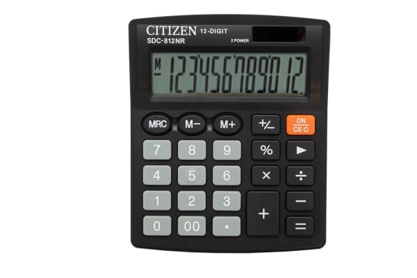 Eleven Eleven Calculator SDC812NR kalkulator, svart, stasjonær, 12 plasser, dobbel strømforsyning