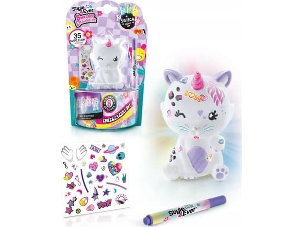 Epee Rinkinys Glowing Decocorns - DIY-dyr, kattunge