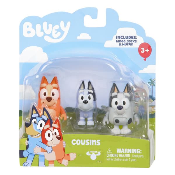 Bluey 2 pack figurer, Kusiner