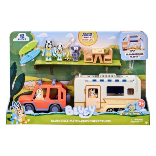 Bluey campinglekset med 4WD och husvagn