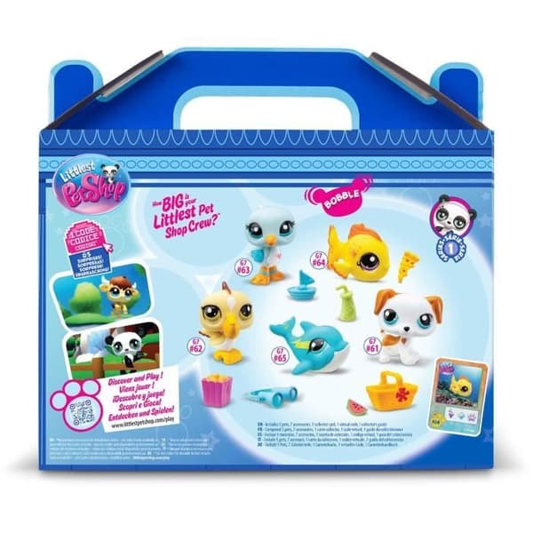 BANDAI - Littlest Pet Shop - Collector Set Beach Theme - 5 djur och tillbehör - BF00517
