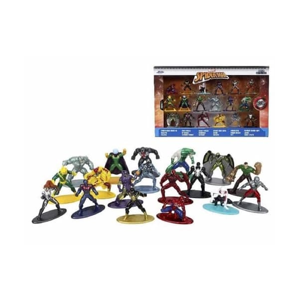 Spiderman box set - 18 4 cm metallfigurer - Karaktärer från Spiderman universum