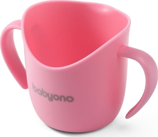BabyOno Ergonomic Flow treningskopp for å lære å drikke, rosa BabyOno