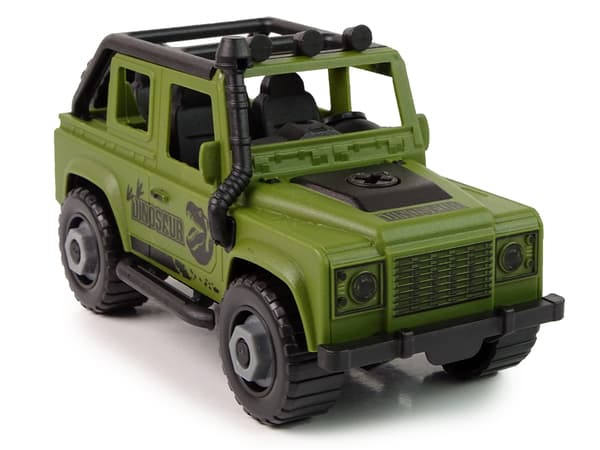 Off-road biltransporter til demontering af DIY grøn dinosaur