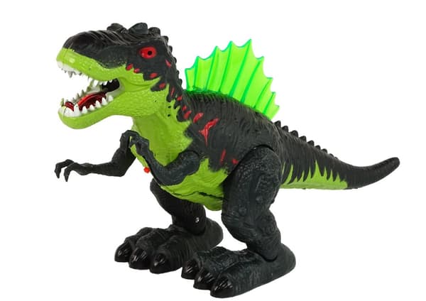 Dinosaurie andas eld Vattenånga lyser grönt Batteridriven