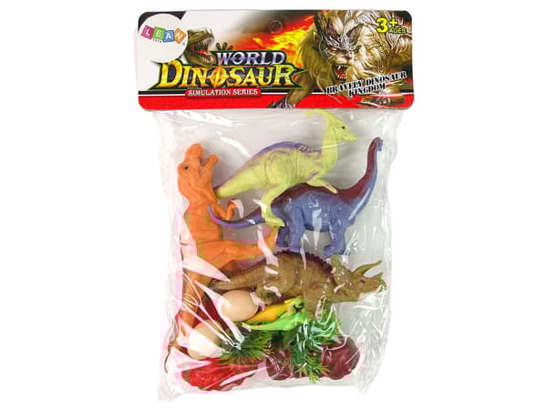 Set med dinosauriefigurer med tillbehör 15 delar
