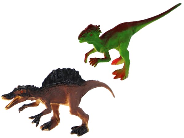 Sæt med 6 dinosaurfigurer og tilbehør