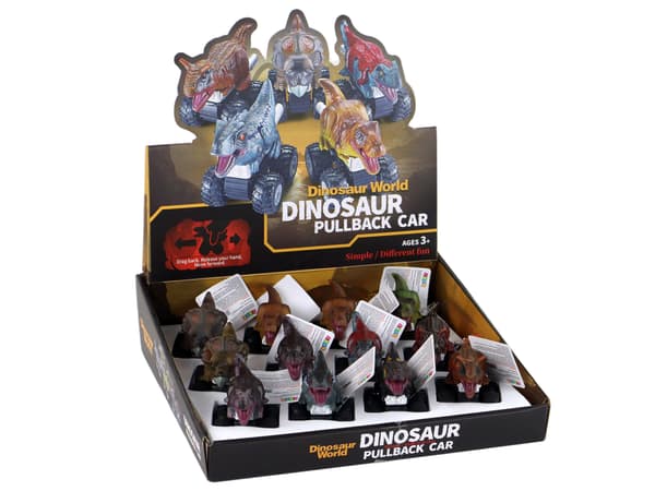 Dinosaur bil med friktionsdrev Forskellige arter og farver