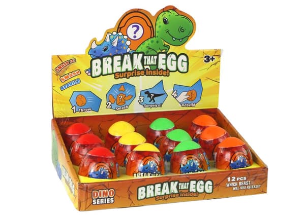 Magic Cracking Egg Dinosaur In Shell 4 Farver 6 cm