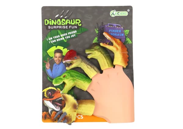 Dinosaurier Gummi sensoriska fingerdockor