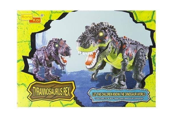 Paristokäyttöinen dinosaurus Tyrannosaurus Rex kävelyruskea