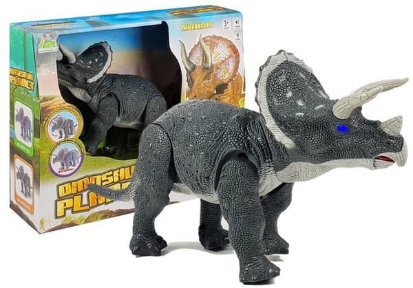 Stor Triceratops Batteridrevet Dinosaur Grå