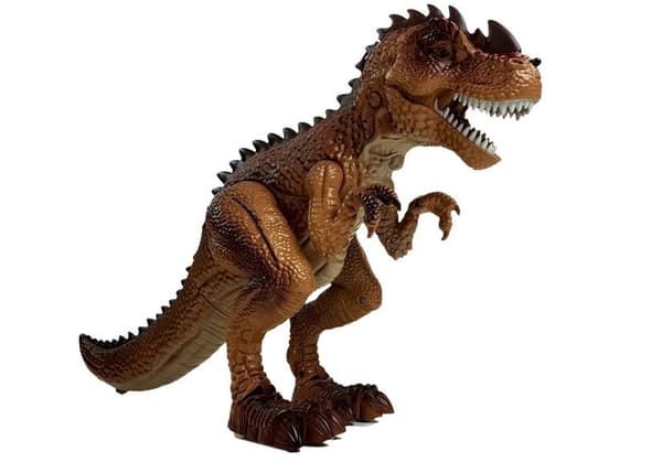 Rörlig dinosaurie Tyrannosaurus Vattenångpistol Ljud Ljusgul