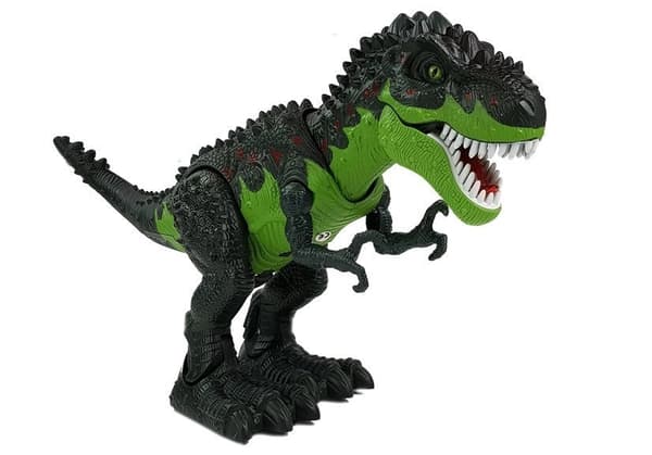Batteridriven dinosaurie lägger ägg Andas eld Vatten Ånga Grön