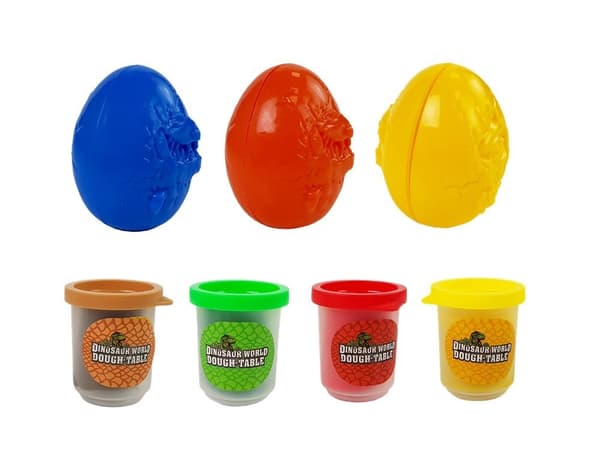 Playdough Dinosaurier Äggform 12 element 4 färger