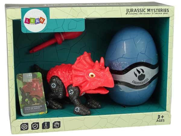 Triceratops Dinosaur Sæt med æg DIY skruetrækker
