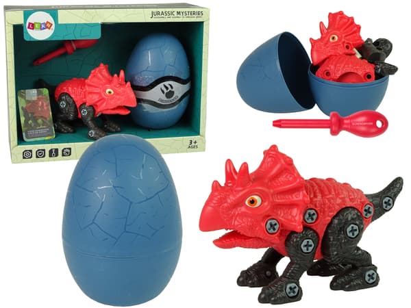 Triceratops Dinosaur Sæt med æg DIY skruetrækker
