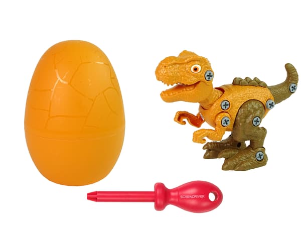 Tyrannosaurus Rex dinosaursæt med æg DIY orange skruetrækker