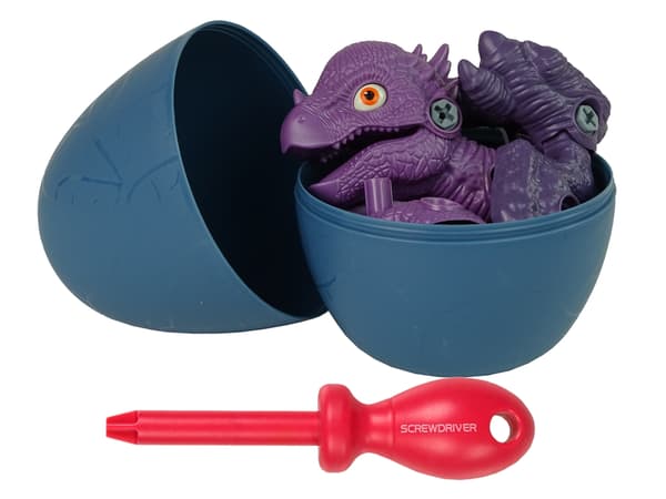 Stygimoloch Dinosaur Sæt med æg DIY lilla skruetrækker