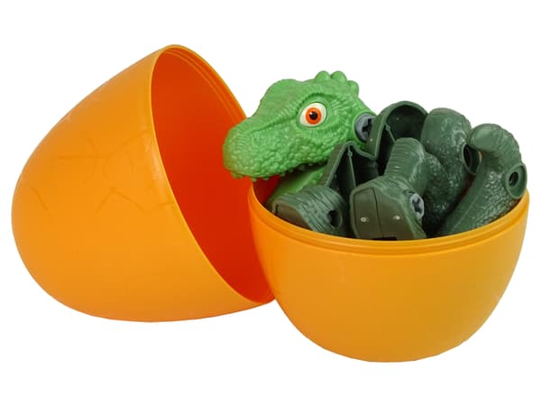 Tyrannosaurus Rex Dinosaur Set med ägg DIY grön skruvmejsel