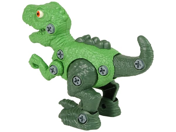 Tyrannosaurus Rex Dinosaur Set med ägg DIY grön skruvmejsel