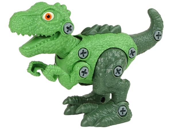 Tyrannosaurus Rex Dinosaur Set med ägg DIY grön skruvmejsel