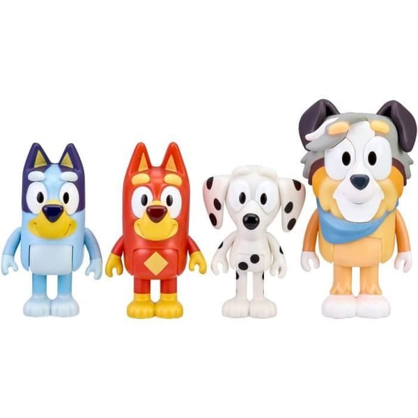 Bluey's School Friends Figurer - Älgleksaker - Set med 4 - För barn från 3 år och uppåt