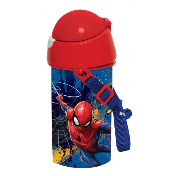 Marvel Spiderman Vattenflaska Dricksflaska Rem Kork 50cl 13209 BLÅ