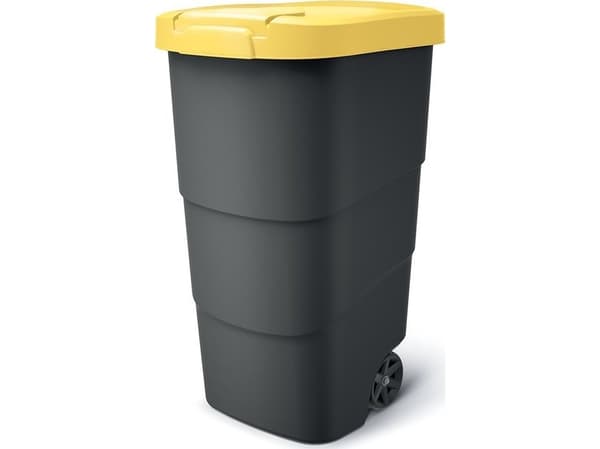 Prosperplast Hageavfallsbeholder WHEELER 110 Gult deksel