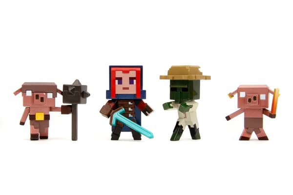 Minecraft Legends Metallfigurer 4-Pack