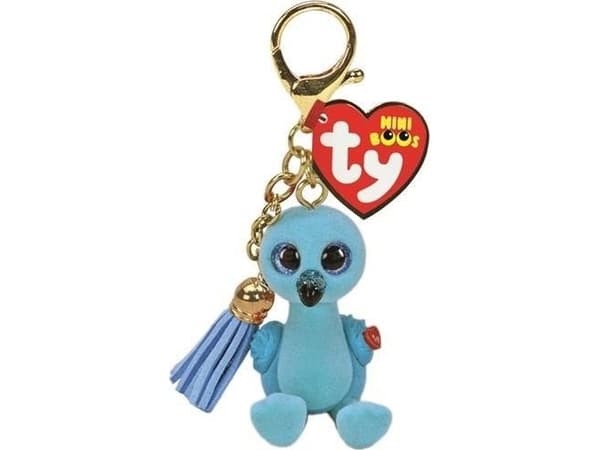 TY BEANIE BOOS Mini Boos William blue flamingo pendant 25063