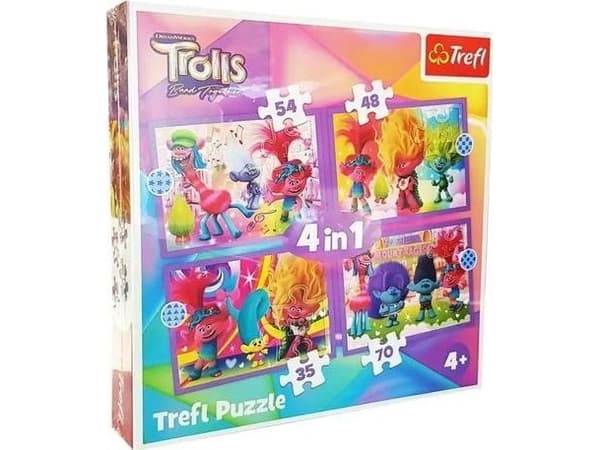Trefl Pussel 4in1 Trefliki på semester TREFL