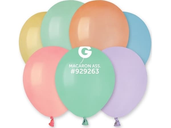 Gemar Ballonger Flerfärgade Makaronimix, A50, 13 cm, 100 st.