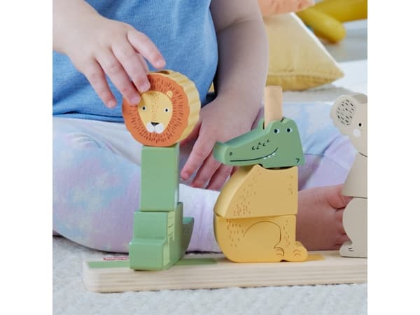 Fisher-Price Wooden Stack & Sort Animals, 1 yr(s), Wood, Multicolour