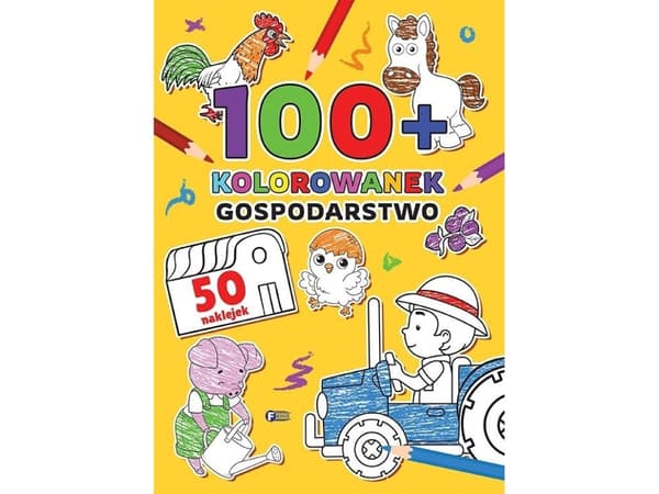100+ målarbokssidor: Gård