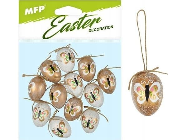 Joulukoriste MFP paperi muovimunat 4cm/12kpl GWB 2221573