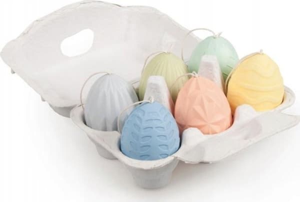 Juldekoration MFP pappersplastägg 6cm/6 st blandade färger och mönster 2221729