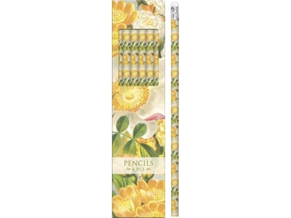 Decorative pencils STPEN31 yellow roses - set of 6 pieces