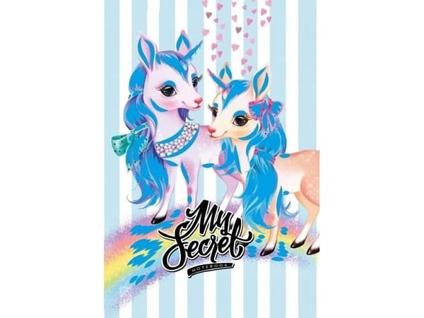 Teka Diary 135x197/48K rutete TW glitter Unicorns
