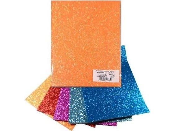 Vaahtomuovimikrogumi glitter itseliimautuva 20x30cm 5 ar
