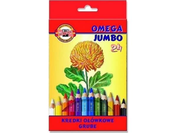 Omega Jumbo Crayons 24 colors