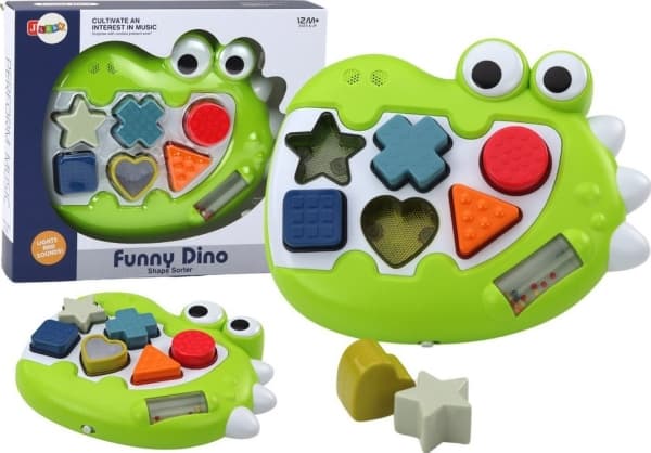 LeanToys Sensory Dinosaur Sorter Leikkimelodiat palapeli taaperoille