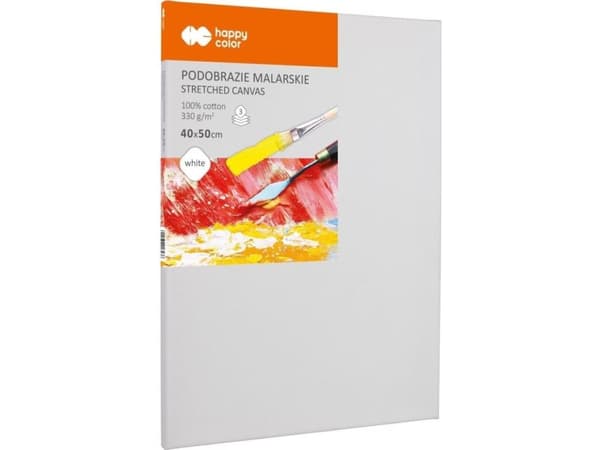 Bomullslerret 40X50cm, 330gsm lerret, Glad farge