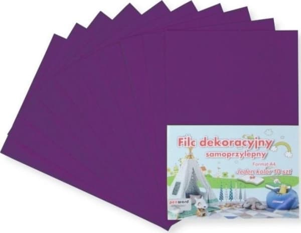 Filt A4 selvklebende lilla 20x30cm 10stk EDUKAMP