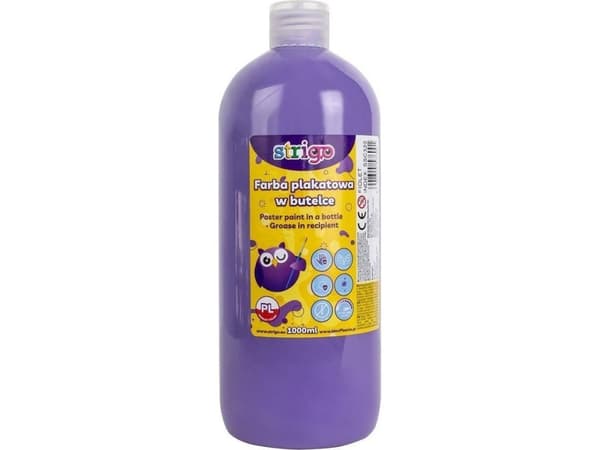 Strigo STRIGO plakatmaling på flaske, 1000 ml lilla