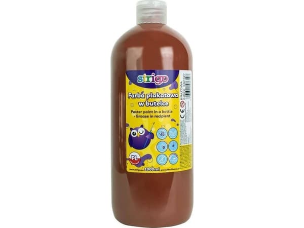 Strigo STRIGO plakatmaling på flaske, 1000 ml brun