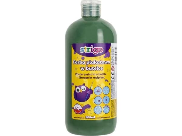 Strigo julisteväri pullossa, 500 ml vihreä